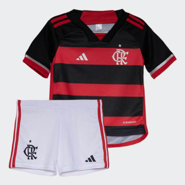 Conjunto Infantil Flamengo Adidas Home Torcedor 24/25 - Rezenha 10 FC