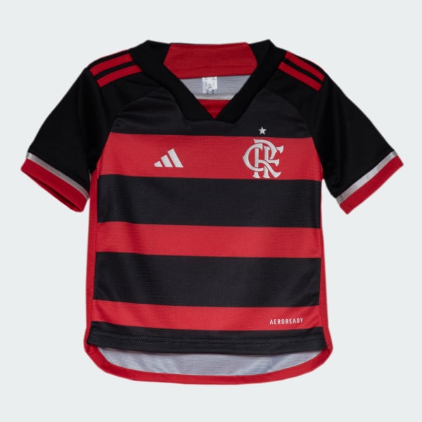 Conjunto Infantil Flamengo Adidas Home Torcedor 24/25 - Rezenha 10 FC