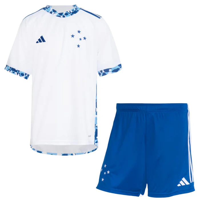 Conjunto Infantil Cruzeiro Away 24/25 Adidas Torcedor - Rezenha 10 FC