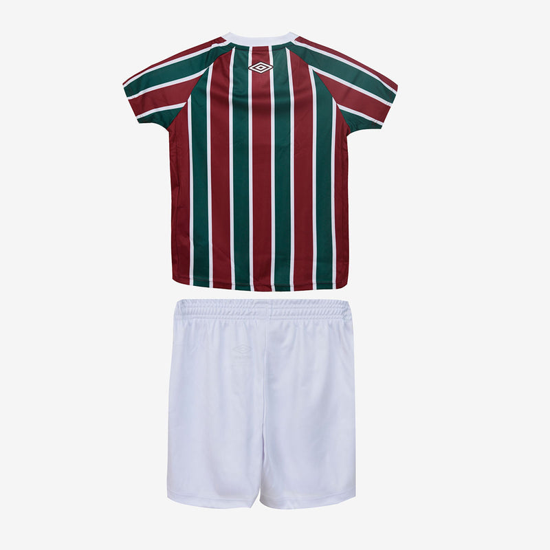 Conjunto Infantil Fluminense 25/26 Home Umbro - Vinho e Verde - Rezenha 10 FC