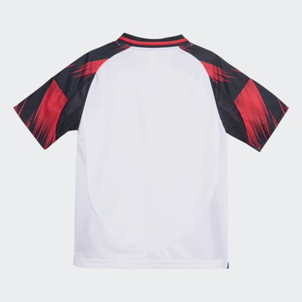 Conjunto Infantil Flamengo 25/26 Away Adidas - Branco e Vermleho - Rezenha 10 FC