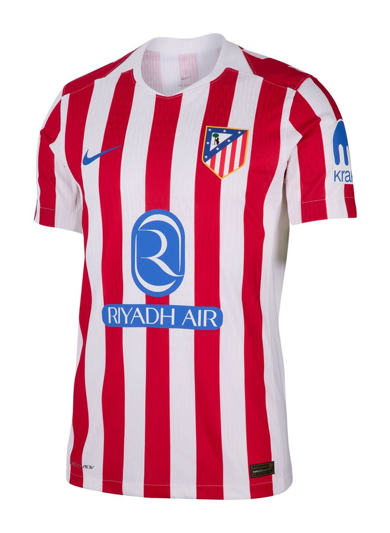 Camisa Atlético de Madrid 25/26 Home Nike Torcedor - Vermelha e Branca - Rezenha 10 FC