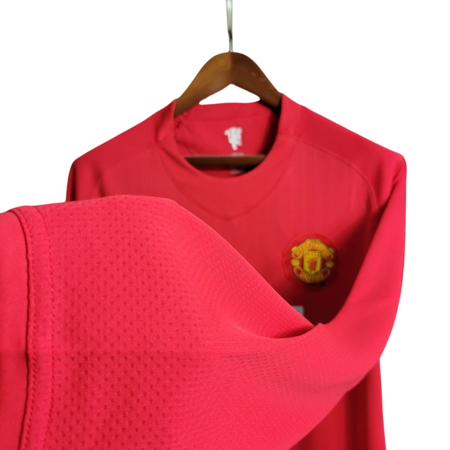 Camisa Retrô Manchester United Manga Longa Nike 2007/08 Masculino Vermelho - Rezenha 10 FC