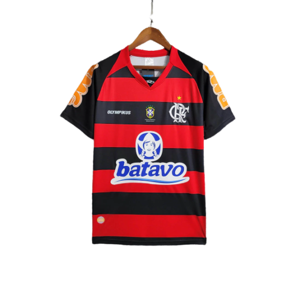 Camisa Retrô Flamengo Home I 2011 Olympikus Masculino Vermelho e Preto - Rezenha 10 FC