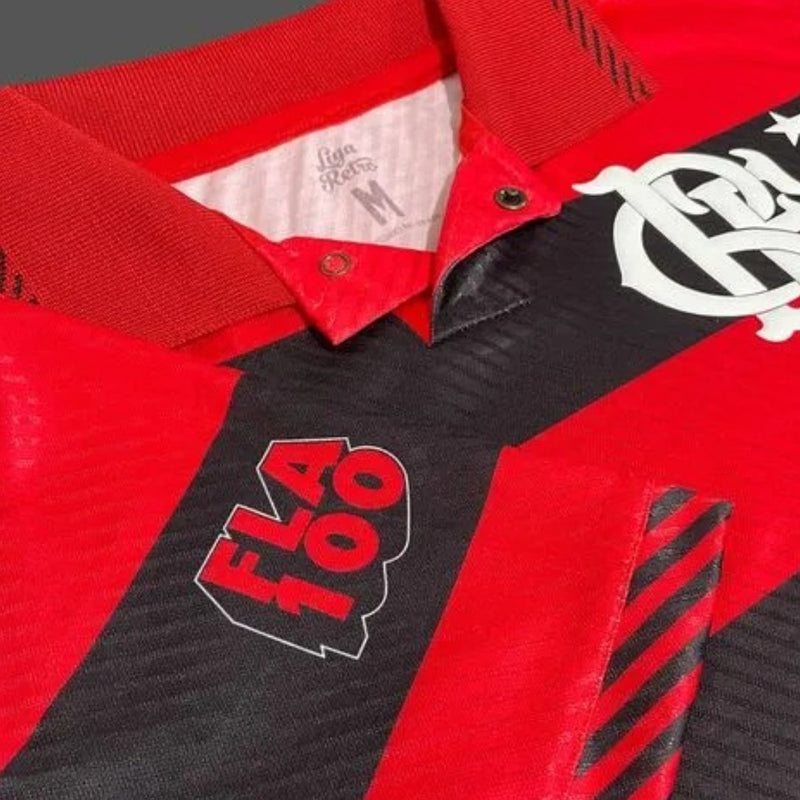 Camisa Flamengo Vermelha Retrô 1995 Fla 100 Masculina - Edição Especial - Rezenha 10 FC