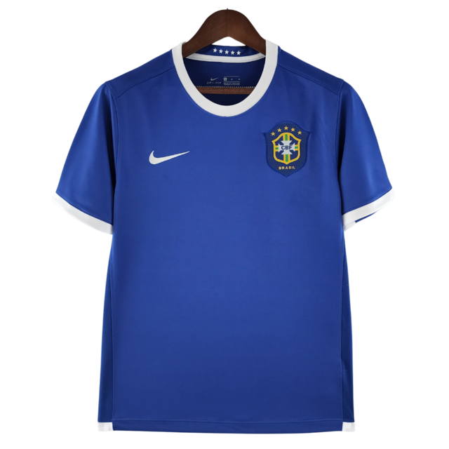 Camisa Retrô 2006 Seleção Brasileira II Nike Masculina - Azul - Rezenha 10 FC