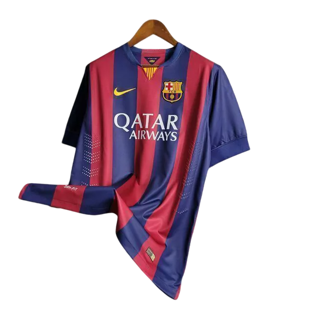 Camisa Retro Barcelona I Home Nike 2014/15 Masculino Azul e Grená 14/15 - Rezenha 10 FC
