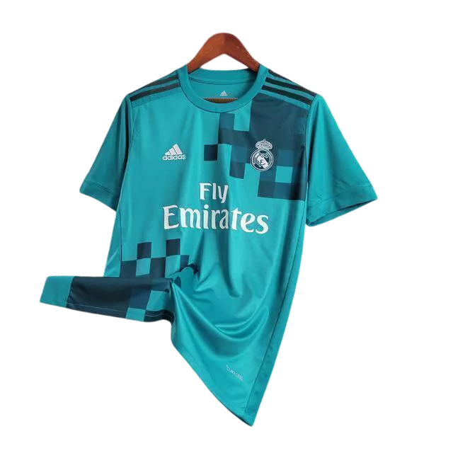 Camisa Retrô Real Madrid II Away Adidas 2017/18 Masculino Azul - Rezenha 10 FC
