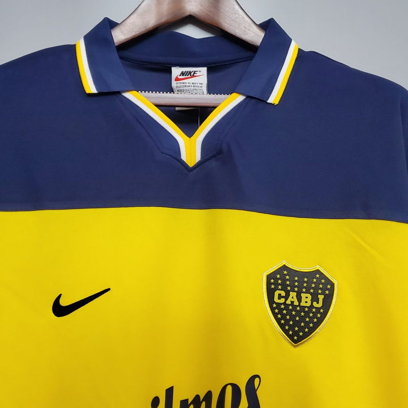 Camisa Boca Juniors Retrô Nike 1998/99 - Azul e Amarelo - Rezenha 10 FC
