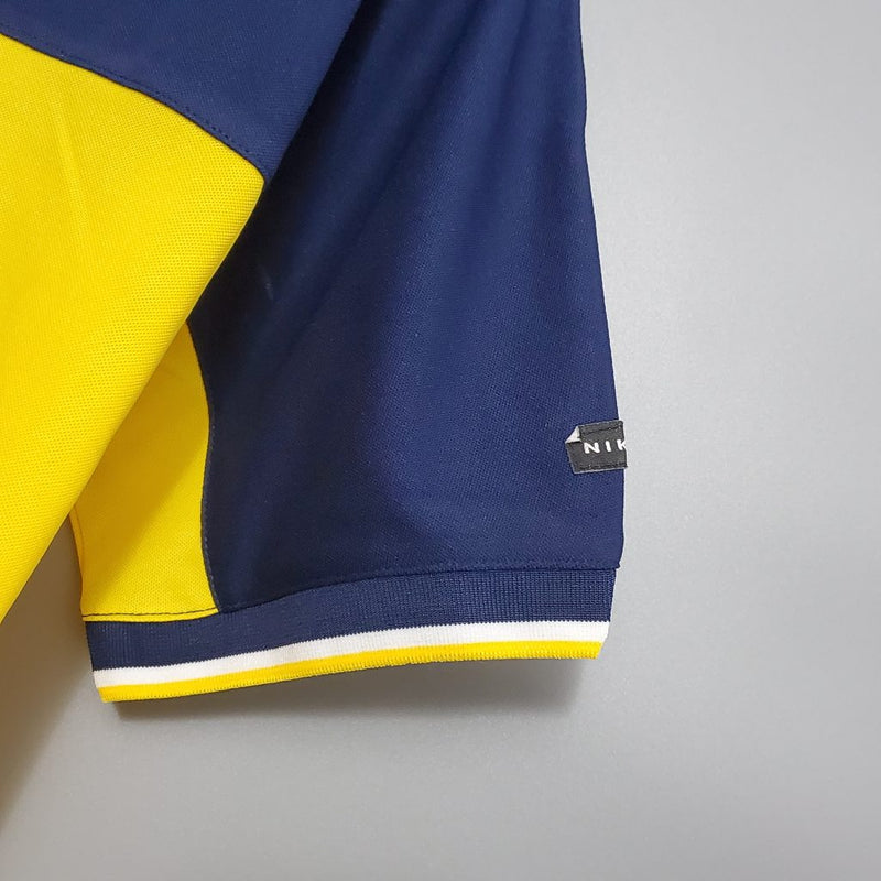 Camisa Boca Juniors Retrô Nike 1998/99 - Azul e Amarelo - Rezenha 10 FC