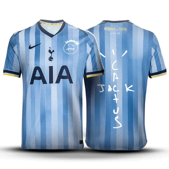 Camisa Tottenham x Travis Scott 24/25 Away Edição Especial Nike Torcedor - Azul - Rezenha 10 FC