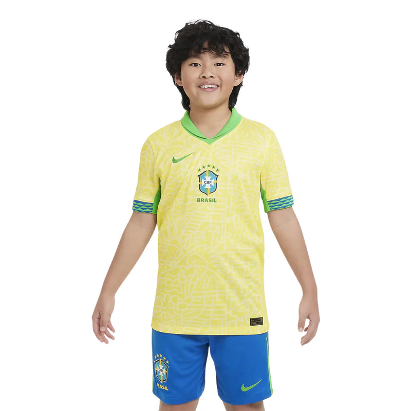 Conjunto Infantil Brasil Home Nike Torcedor 24/25 - Rezenha 10 FC