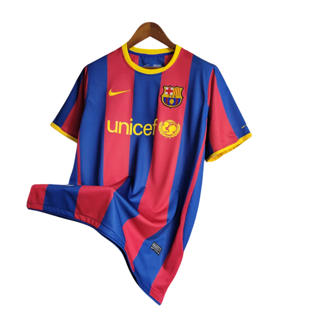 Camisa Barcelona Retrô I Home 2010/11 Torcedor Nike Masculino Vermelho e Azul - Rezenha 10 FC