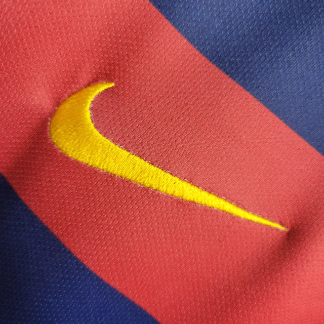 Camisa Retro Barcelona I Home Nike 2015/16 Masculino Azul e Grená 15/16 - Rezenha 10 FC