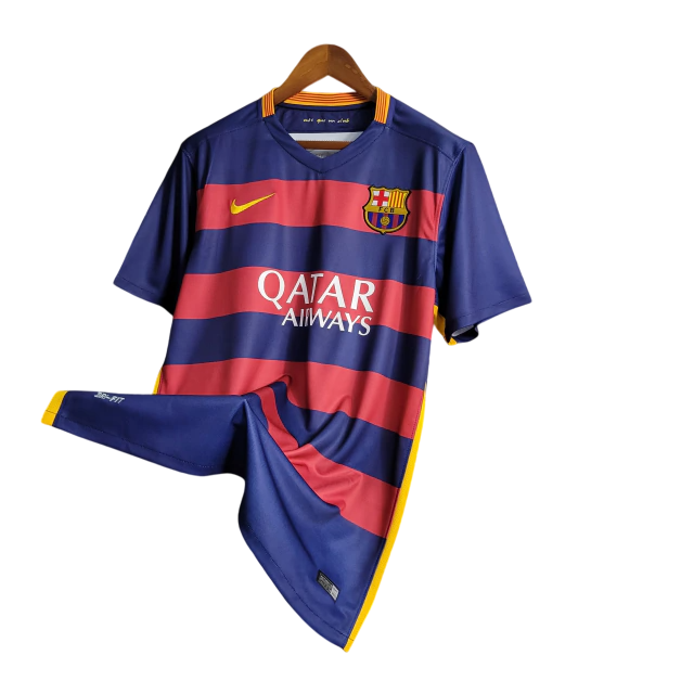 Camisa Retro Barcelona I Home Nike 2015/16 Masculino Azul e Grená 15/16 - Rezenha 10 FC