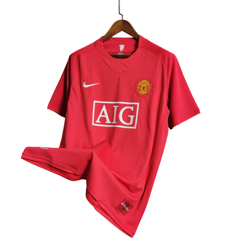 Camisa Retrô Manchester United I Home 2007/08 Masculino Vermelho - Rezenha 10 FC
