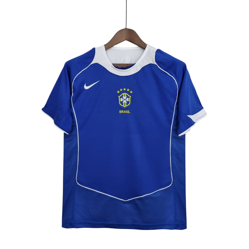 Camisa Retro 2004/06 Brazil Away Nike Torcedor - Azul - Rezenha 10 FC