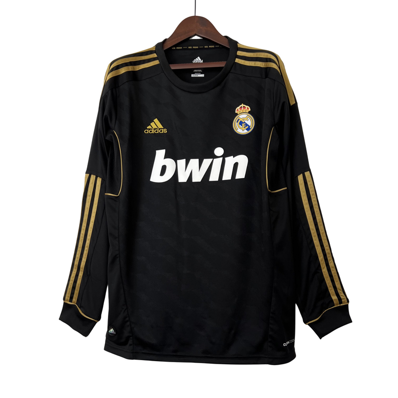 Camisa II Adidas Real Madrid I 11/12 - Retrô Manga Longa- Preto - Rezenha 10 FC