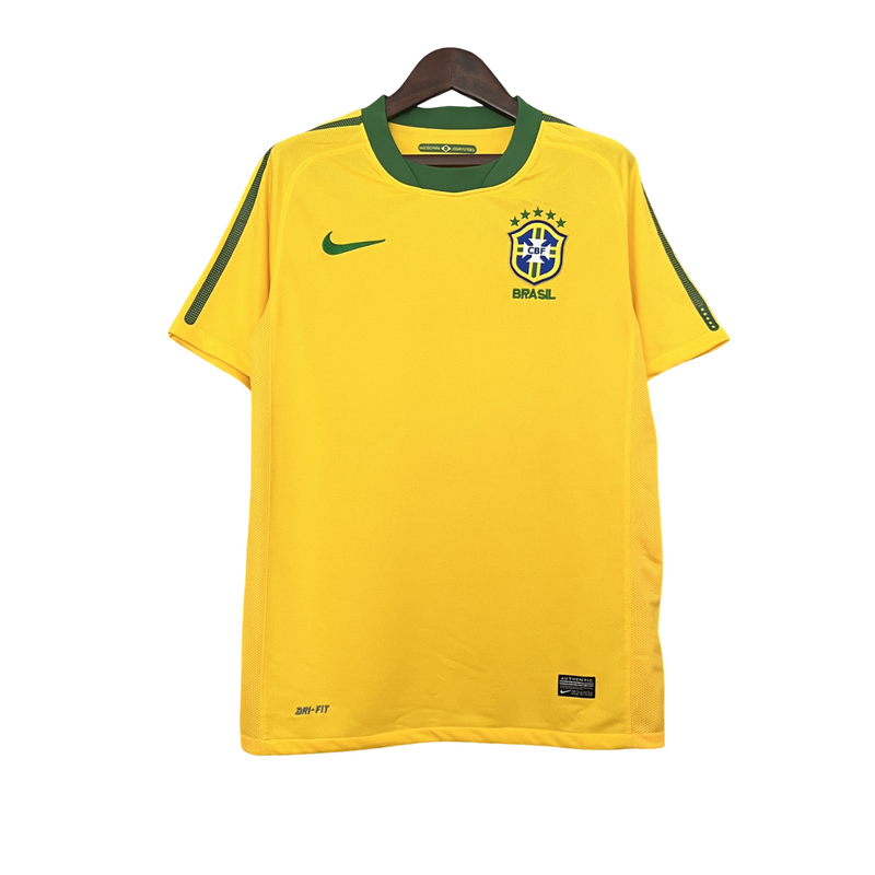 Camisa Retro Brazil 2010 Home Nike Torcedor - Amarelo - Rezenha 10 FC