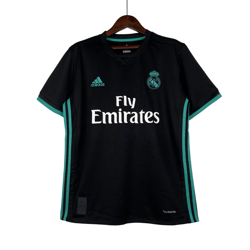 Camisa Retro Real Madrid 17/18 Away Torcedor - Preta - Rezenha 10 FC