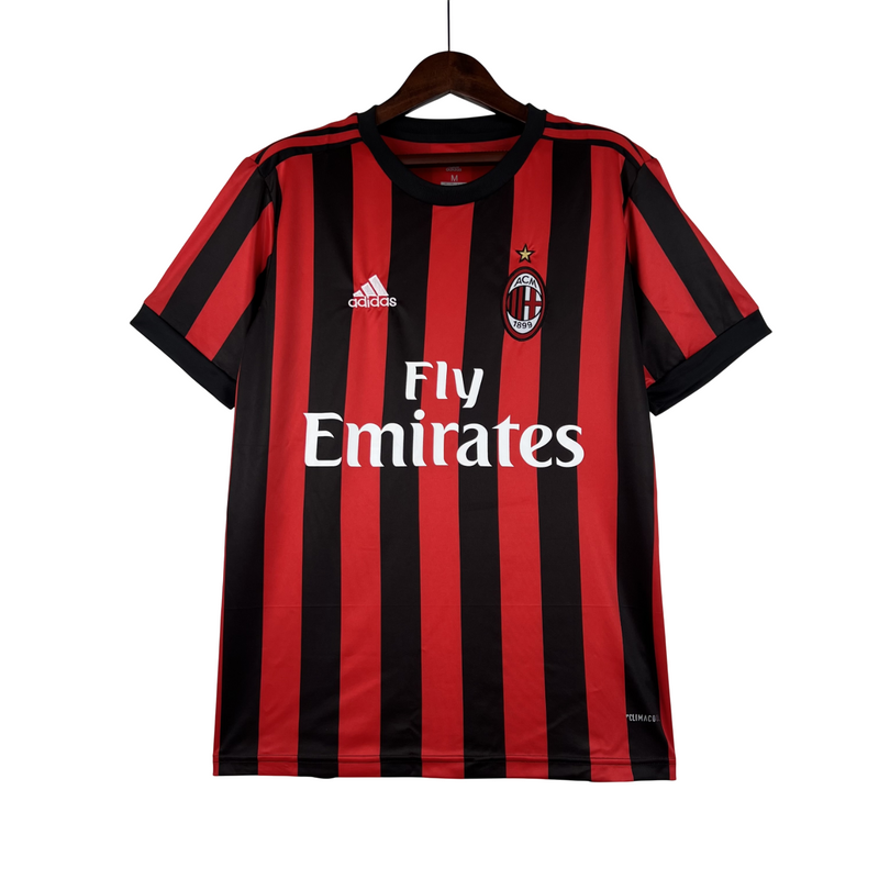 Camisa Retro AC Milan 17/18 Home Adidas Torcedor - Listrado - Rezenha 10 FC