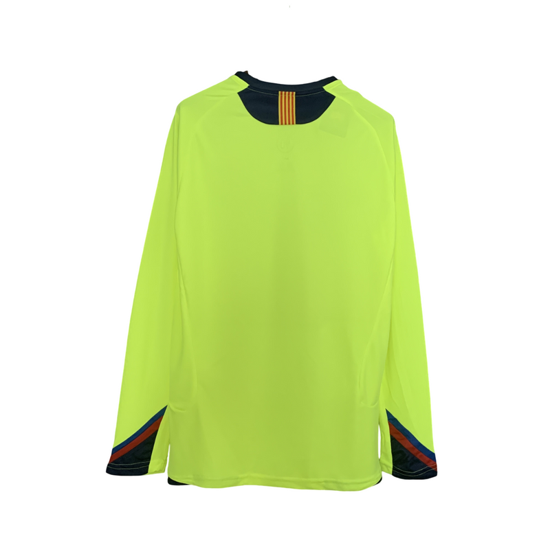 Camisa Retro Barcelona 05/06 Manga Longa Away - Verde - Rezenha 10 FC