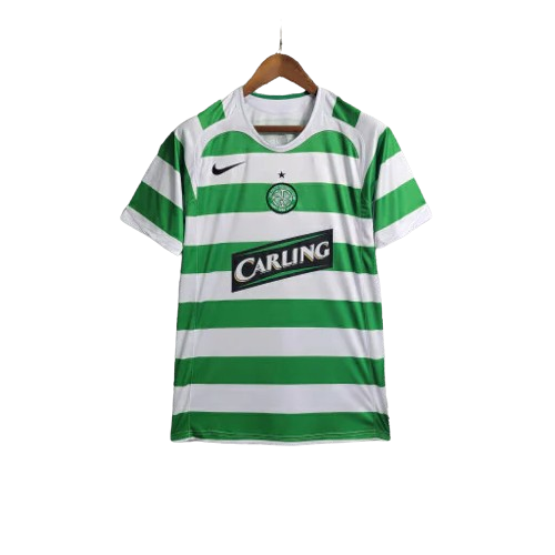 Camisa Retro Celtic FC 2005/06 Masculino Verde e Branco - Rezenha 10 FC
