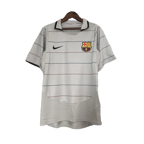Camisa Retrô Barcelona Nike 2003/04 Masculino Cinza - Rezenha 10 FC