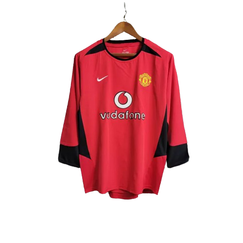Camisa Retrô Manchester United Manga Longa Nike 2004/06 Masculino Vermelho - Rezenha 10 FC