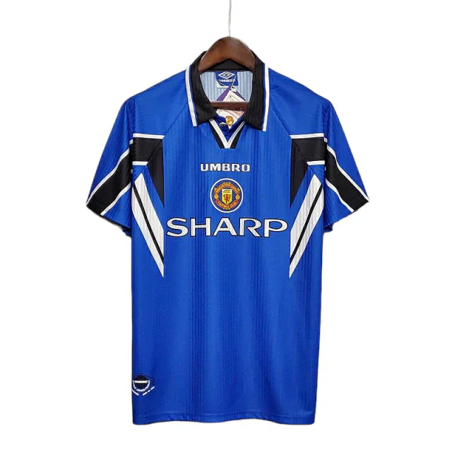 Camisa Manchester United Retrô 1996/1997 Azul - Umbro - Rezenha 10 FC