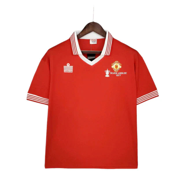 Camisa Manchester United Retrô 1977 Vermelha - Admiral - Rezenha 10 FC