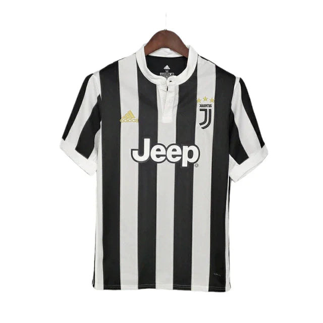 Camisa Juventus Retrô 2017/2018 Preta e Branca - Adidas - Rezenha 10 FC