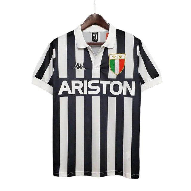 Camisa Juventus Retrô 1984/1985 Preta e Branca - Kappa - Rezenha 10 FC