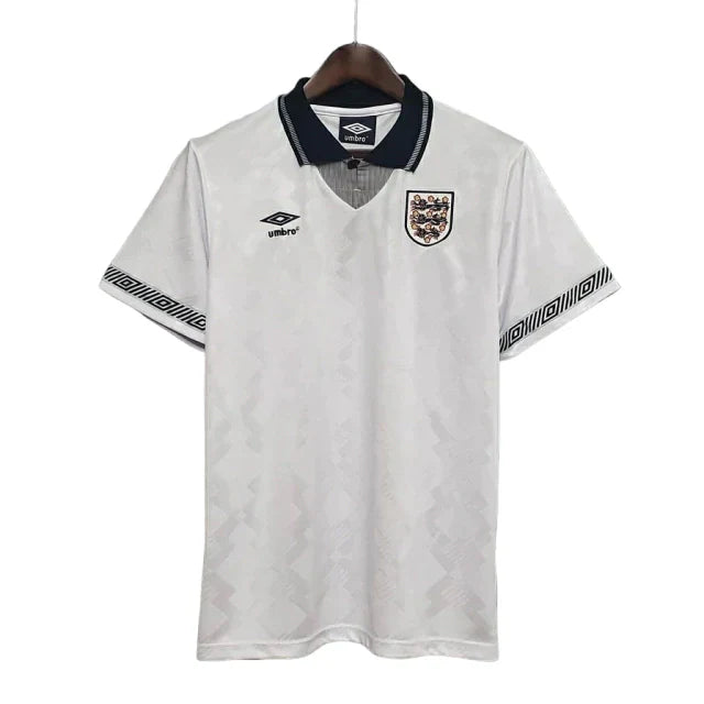 Camisa Inglaterra Retrô 1990 Branca - Umbro - Rezenha 10 FC