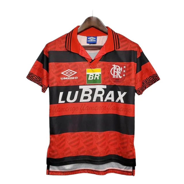 Camisa Flamengo Retrô 1995 Vermelha e Preta - Umbro - Rezenha 10 FC