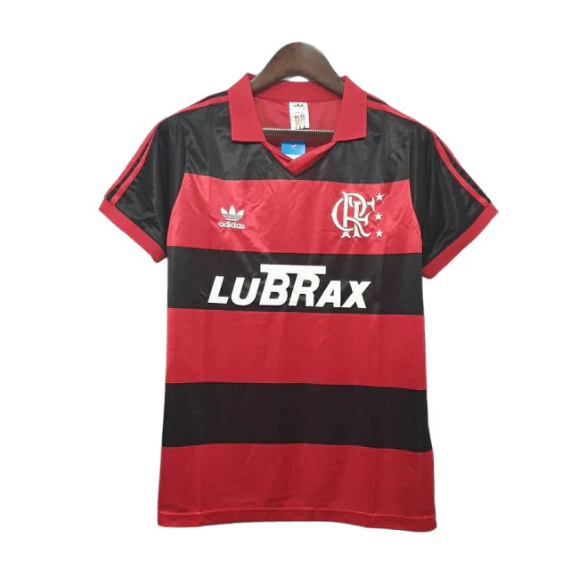 Camisa Retrô Flamengo I Home Adidas 1990/91 Masculino Vermelho e Preto - Rezenha 10 FC