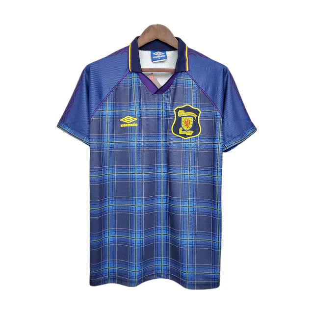 Camisa Escócia Retrô 1994/1996 Azul - Umbro - Rezenha 10 FC