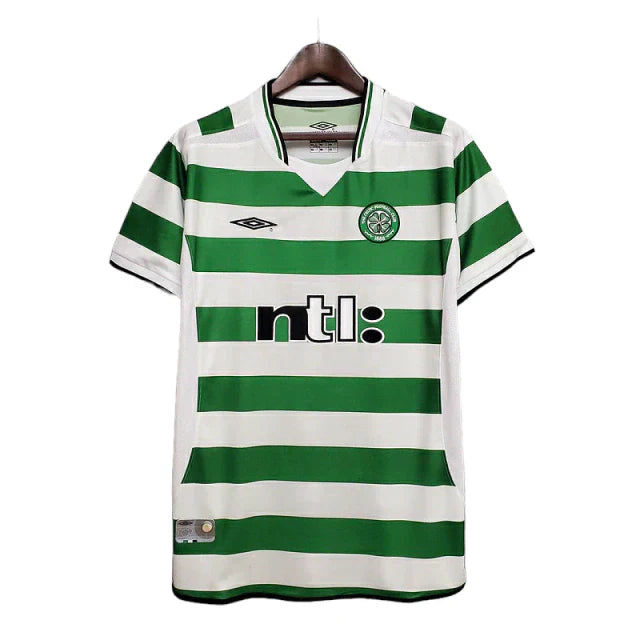 Camisa Celtic Retrô 2001/2003 Verde e Branca - Umbro - Rezenha 10 FC