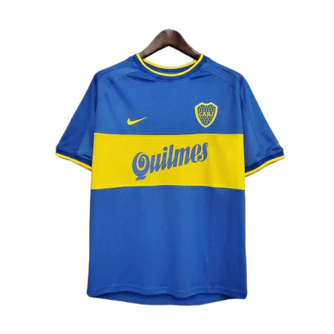 Camisa Boca Juniors Retrô 99/00 - Nike - Azul e Amarela - Rezenha 10 FC