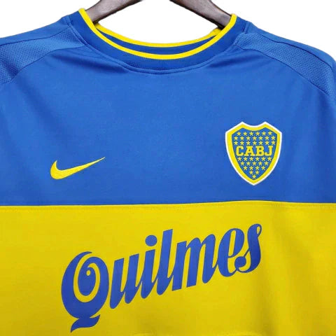 Camisa Boca Juniors Retrô 99/00 - Nike - Azul e Amarela - Rezenha 10 FC