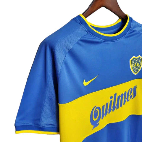 Camisa Boca Juniors Retrô 99/00 - Nike - Azul e Amarela - Rezenha 10 FC