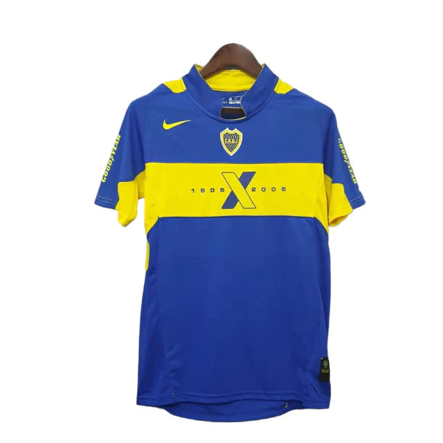 Camisa Boca Juniors Retrô 2005 Azul e Amarela - Nike - Rezenha 10 FC