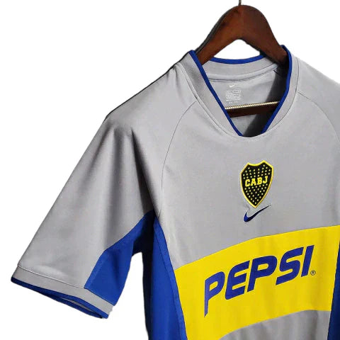 Camisa Boca Juniors Retrô 2002 Cinza - Nike - Rezenha 10 FC