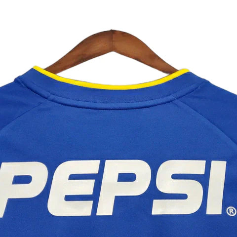 Camisa Boca Juniors Retrô 2002 Azul e Amarela - Nike - Rezenha 10 FC