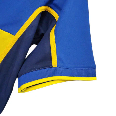 Camisa Boca Juniors Retrô 2002 Azul e Amarela - Nike - Rezenha 10 FC