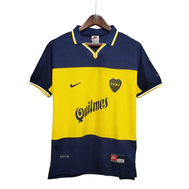 Camisa Boca Juniors Retrô 1999 Azul e Amarela - Nike - Rezenha 10 FC