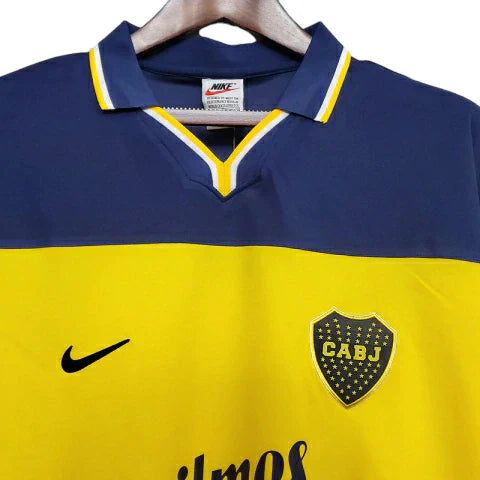 Camisa Boca Juniors Retrô 1999 Azul e Amarela - Nike - Rezenha 10 FC