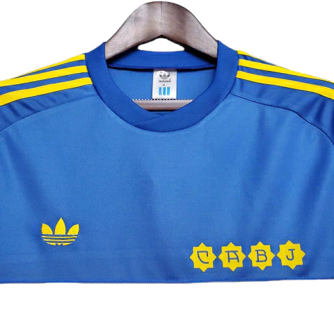 Camisa Boca Juniors Retrô 1981 Azul e Amarela - Adidas - Rezenha 10 FC
