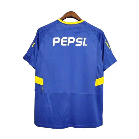 Camisa Boca Juniors Retrô 03/04 - Nike - Azul e Amarela - Rezenha 10 FC