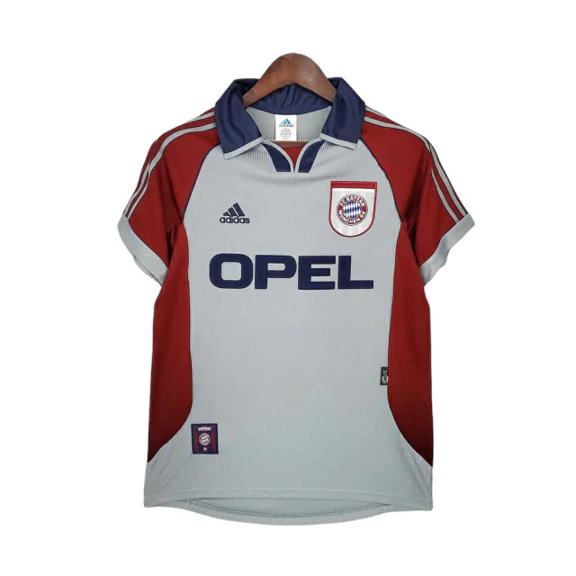 Camisa Bayern de Munique Retrô 1998/1999 Vermelha e Cinza - Adidas - Rezenha 10 FC